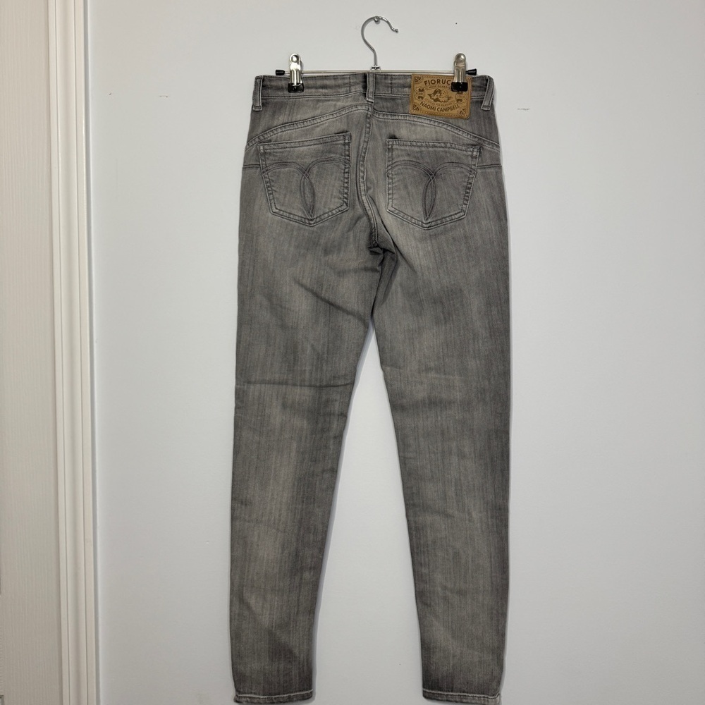 NWT Fiorucci Gray Skinny Jeans Size 24 Made in Tunisia - Picture 3 of 12
